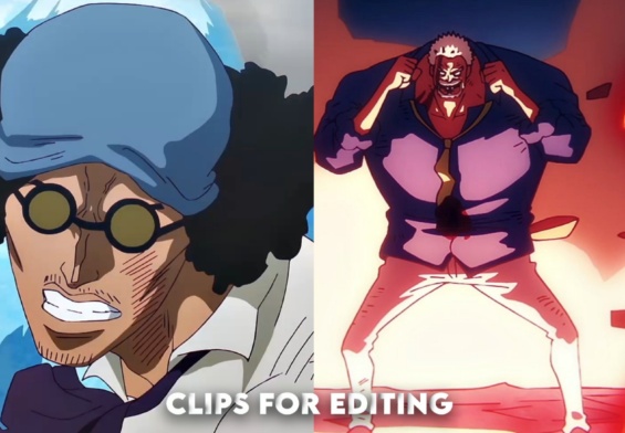 Garp vs Kuzan Raw Clip