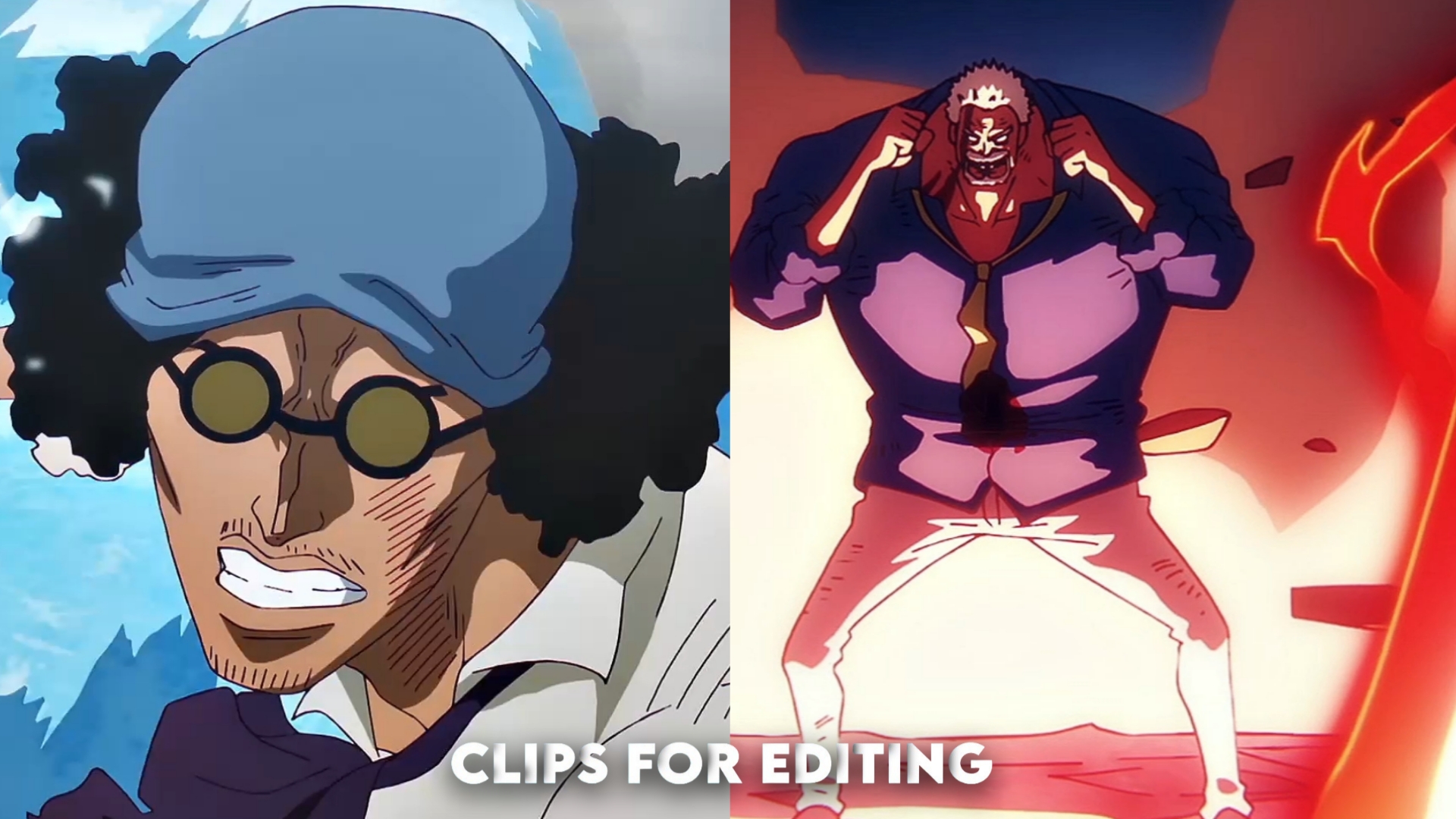 Garp vs Kuzan Raw Clip