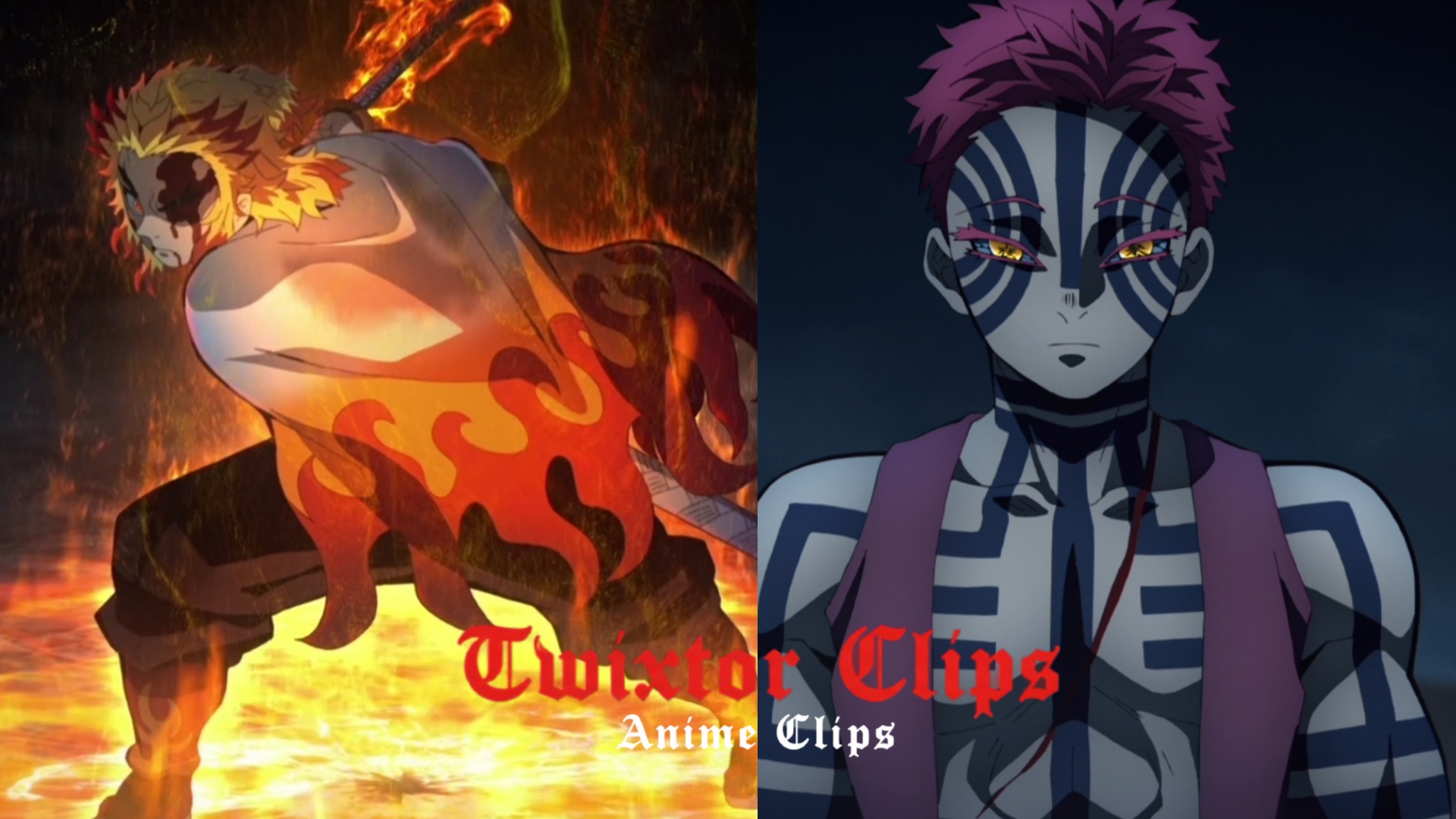 Rengoku vs Akaza Raw Clips