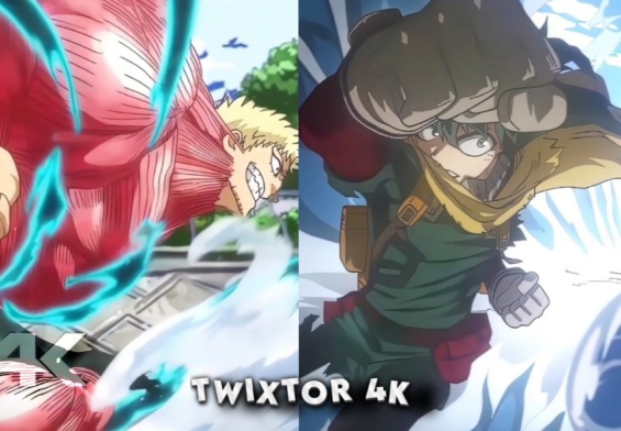 Deku vs Muscular Man Twixtor