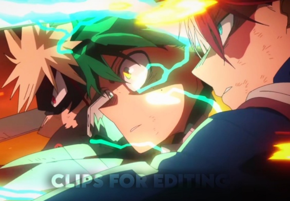 Deku, Todoroki, Bakugo vs Dark All Might Raw Clip