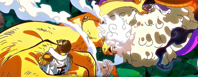 Luffy Captures Saturn and Kizaru